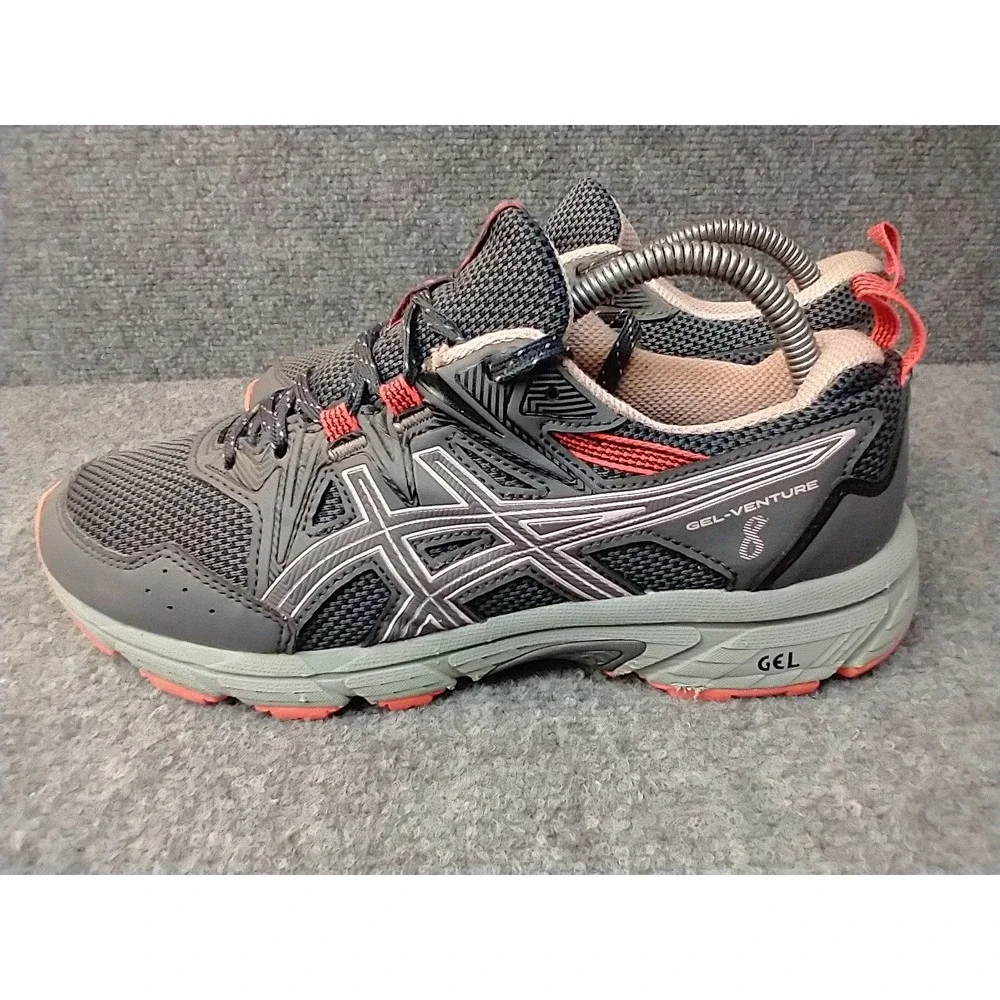 Asics‎ Gel-Venture 8 Womens Trail Running Shoes Grey Coral 1012A708 Size 9.5